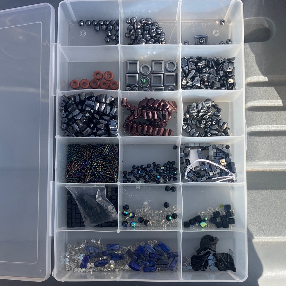 Clear Plastic Bead Organizer Box